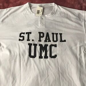 Russell Athletic White St. Paul UMC Men's Jersey